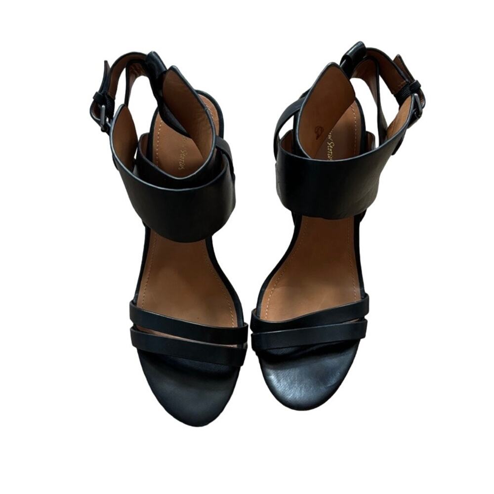 Anthropologie & Other Stories Strappy Heels Black Leather 8.5 - Picture 2 of 9